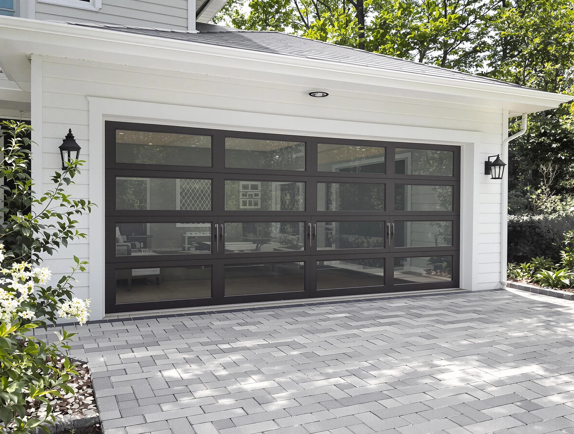 Surprise Garage Door Repair design specialist presenting custom garage door options to Surprise homeowner