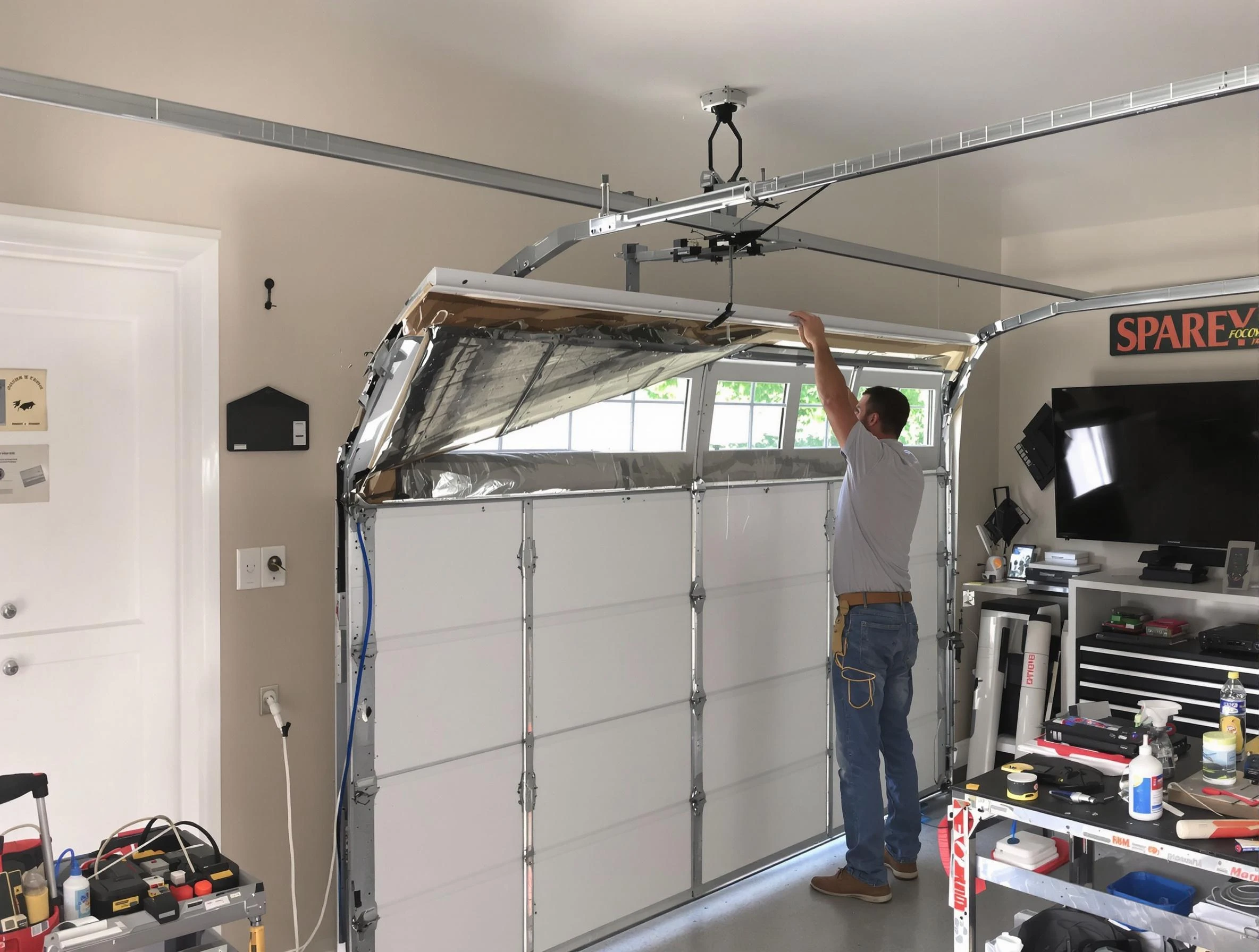Garage door section replacement by Surprise Garage Door Repair in Surprise